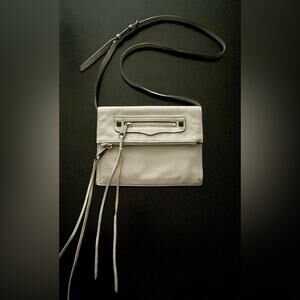 REBECCA MINKOFF Beige Leather Crossbody Bag
